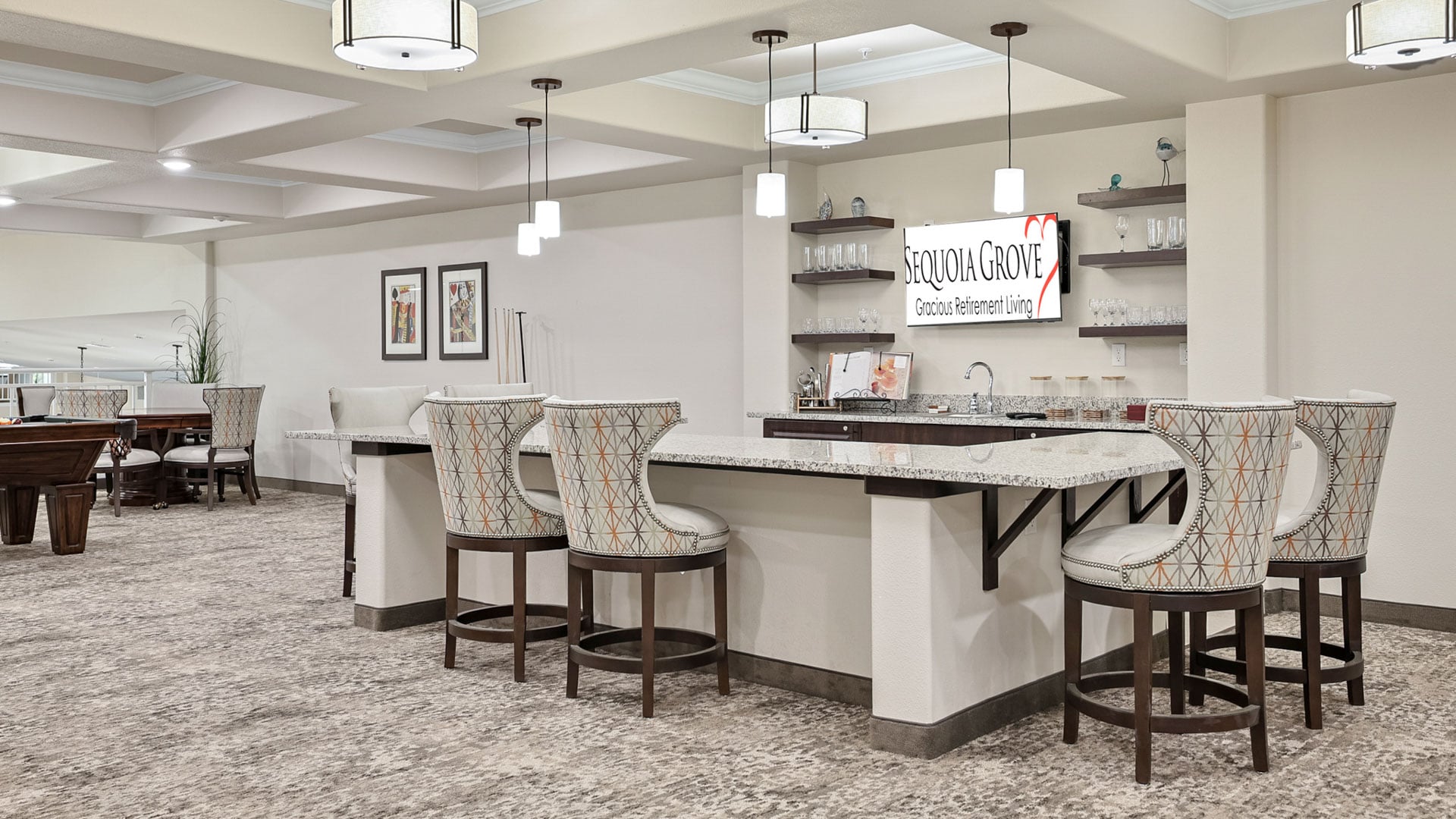 Sequoia Grove game room